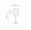 Lampara de mesa velador Hit Hat translucido - IMDI